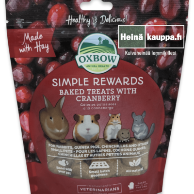 Oxbow Simple Rewards Baked Treats with Cranberry, 85g